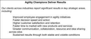 Agility Champions Deliver Results